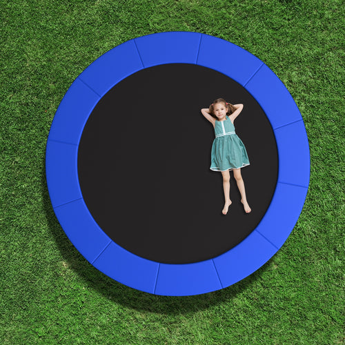 8 Feet Trampoline Safety Pad Replacement, With Fixing Straps, Blue