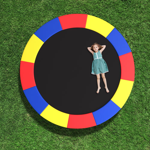 10 Feet Trampoline Pad Replacement Safety Pad with Fixing Straps (Multicolor), Multicolor