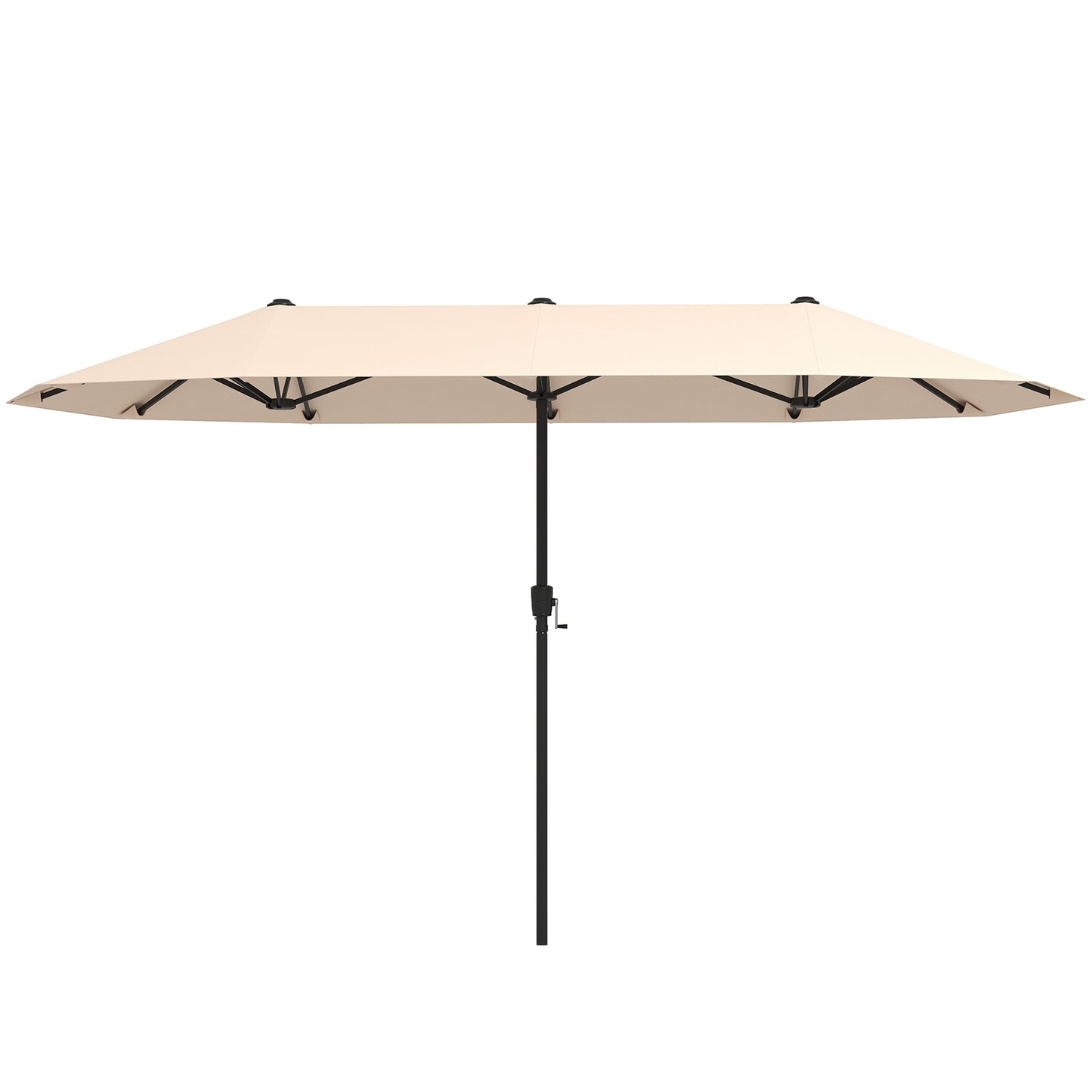 13 FT Large Patio Umbrella, Double-Sided Table Market, Beige Outdoor Umbrellas at Gallery Canada