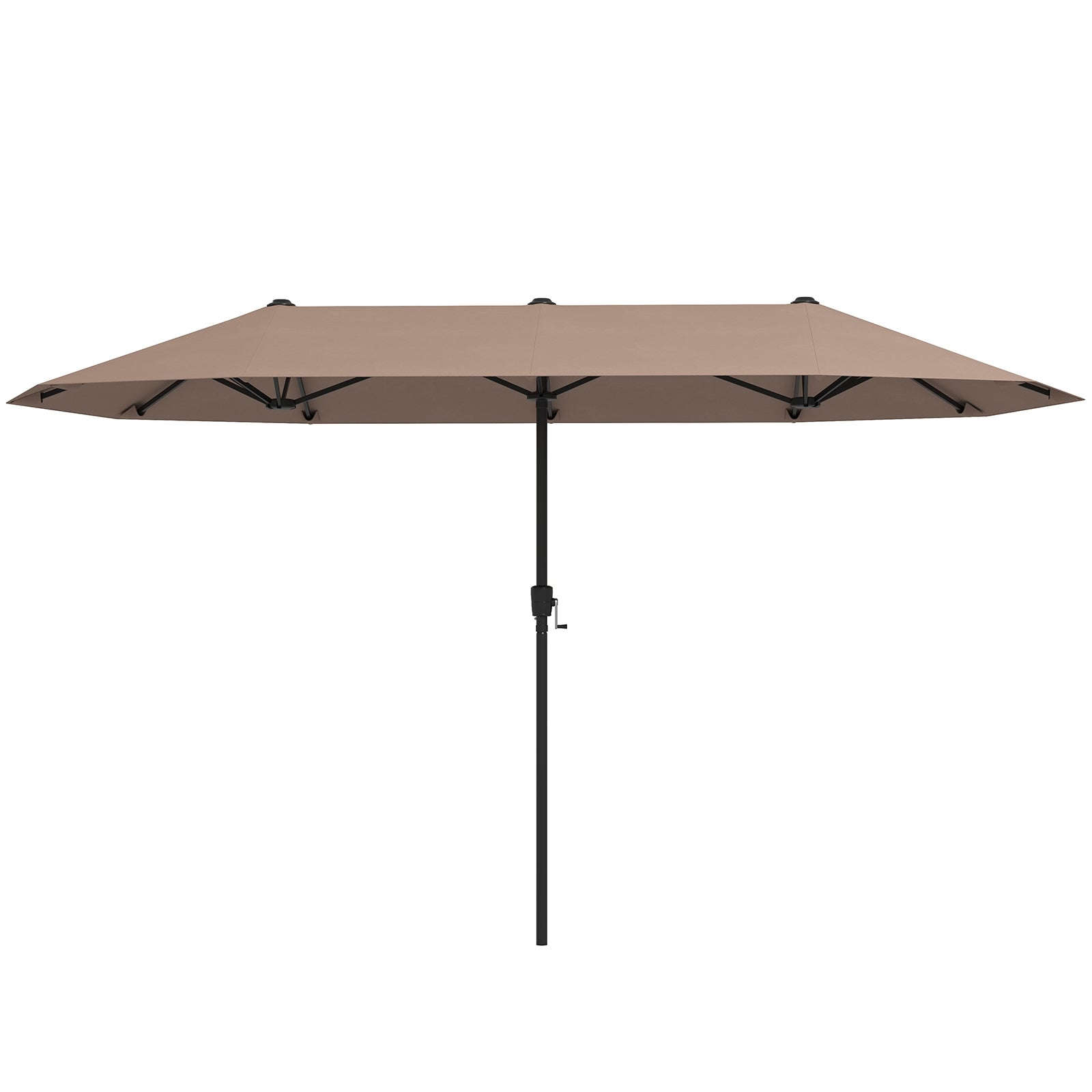 13 FT Large Patio Umbrella Outdoor Double-Sided Table Market Umbrella with Crank Handle, Coffee Outdoor Umbrellas at Gallery Canada