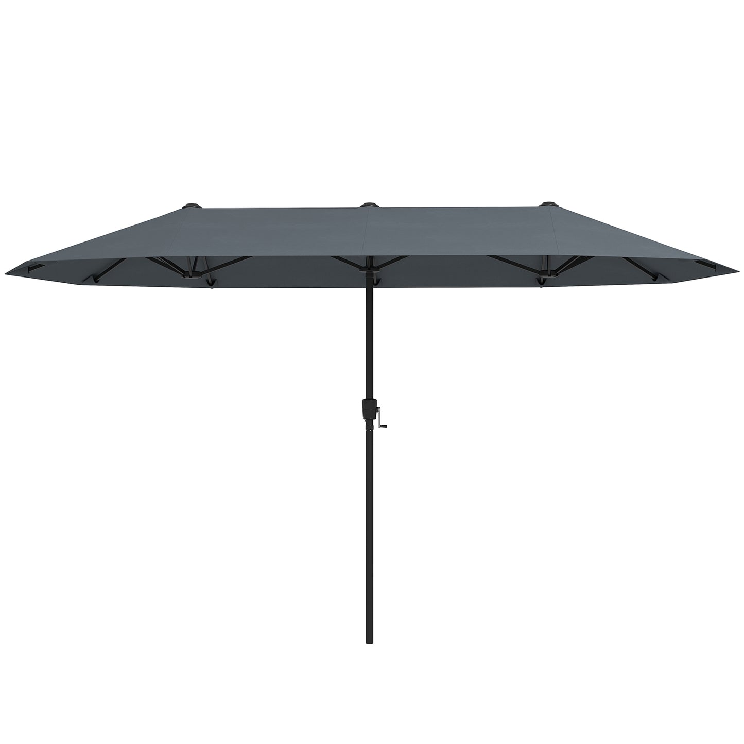 13 FT Large Patio Umbrella, Crank Handle, Gray Outdoor Umbrellas at Gallery Canada