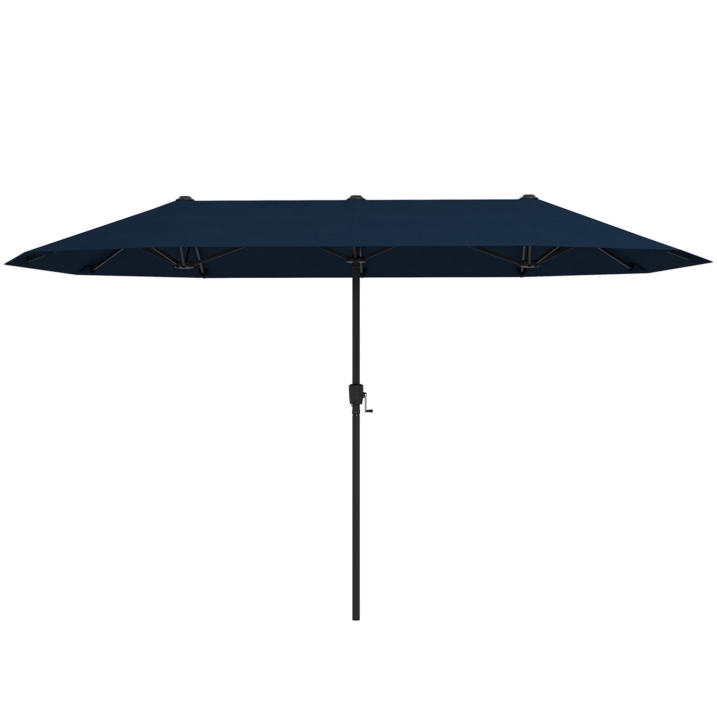 13 FT Large Patio Umbrella Outdoor Double-Sided Table Market Umbrella with Crank Handle, Navy Outdoor Umbrellas at Gallery Canada