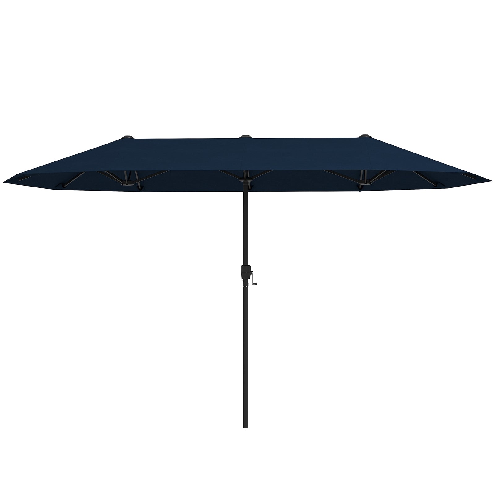 13 FT Large Patio Umbrella Outdoor Double-Sided Table Market Umbrella with Crank Handle, Navy Outdoor Umbrellas at Gallery Canada