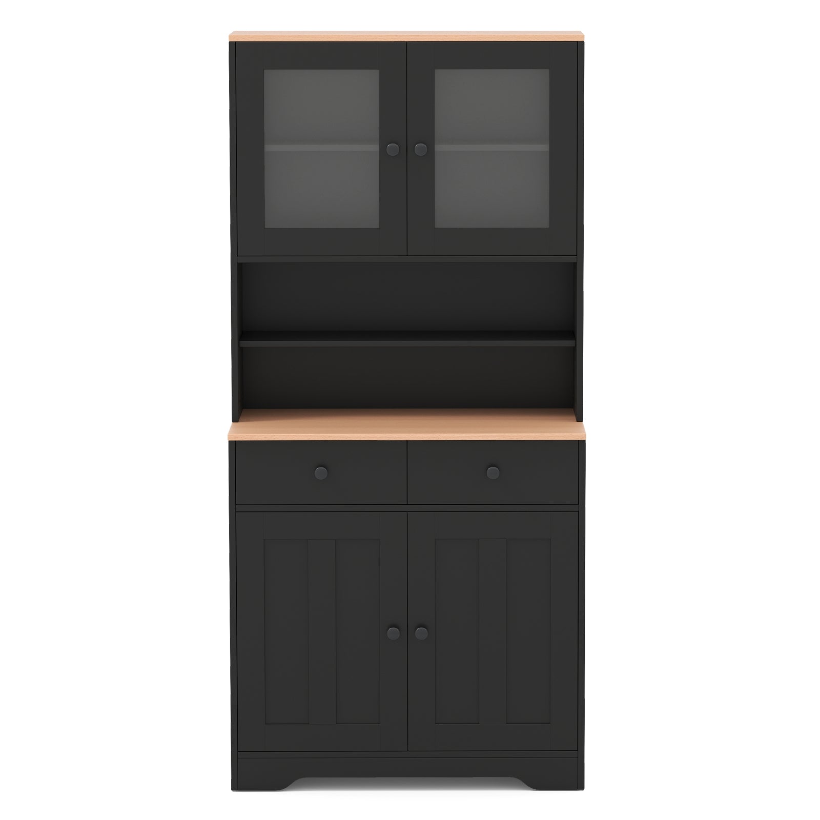 Pantry Cabinet with 2 Removable Shelves, Black Sideboards Cabinets & Buffets Black at Gallery Canada