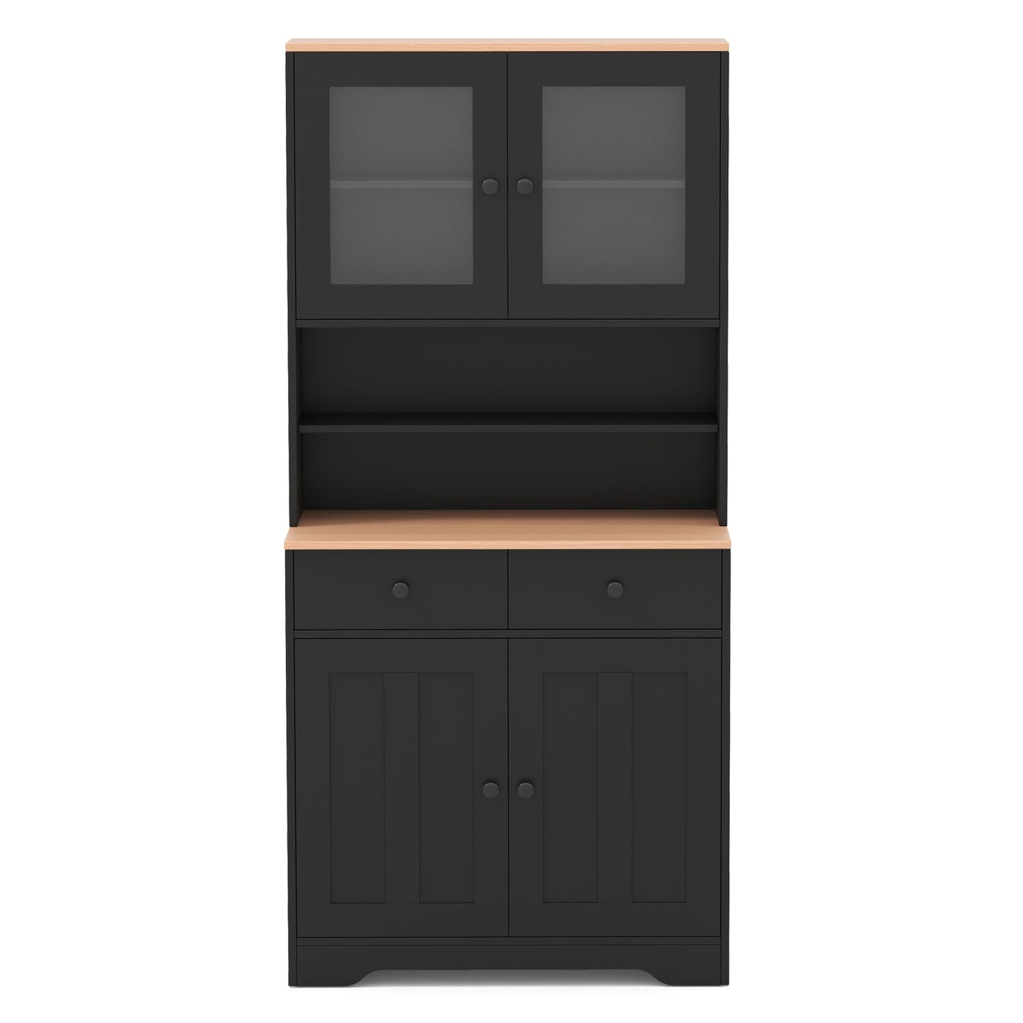 Pantry Cabinet with 2 Removable Shelves, Black Sideboards Cabinets & Buffets Black at Gallery Canada