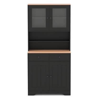 Pantry Cabinet with 2 Removable Shelves, Black Sideboards Cabinets & Buffets Black at Gallery Canada