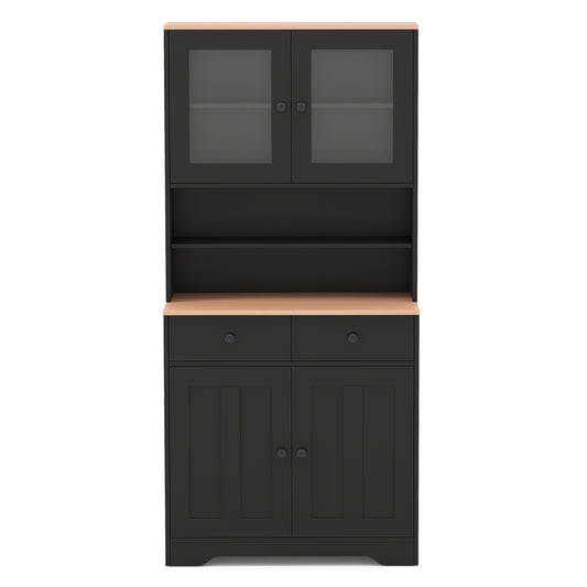 Pantry Cabinet with 2 Removable Shelves, Black Sideboards Cabinets & Buffets Black at Gallery Canada