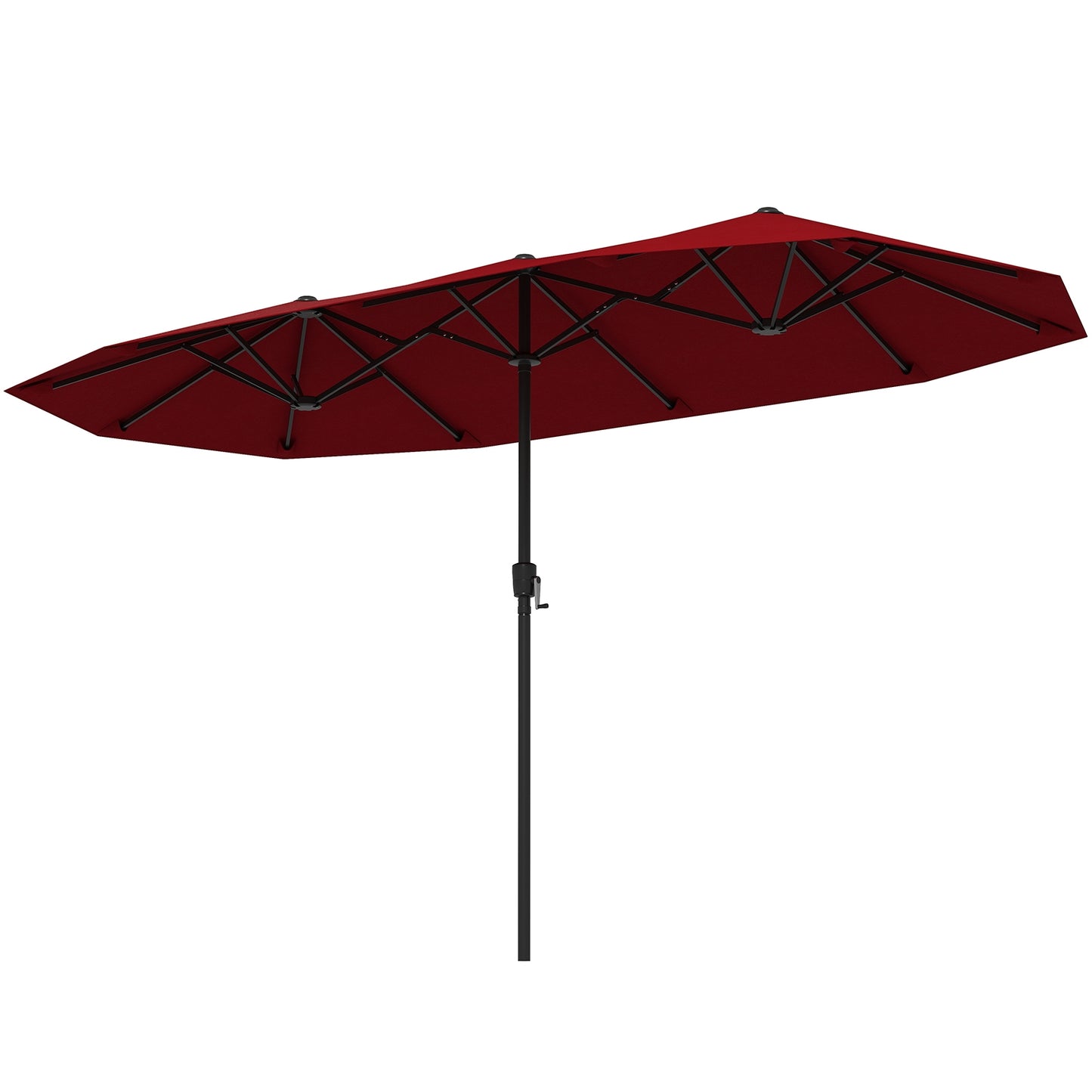 13 FT Large Patio Umbrella, Outdoor Table Market, Red