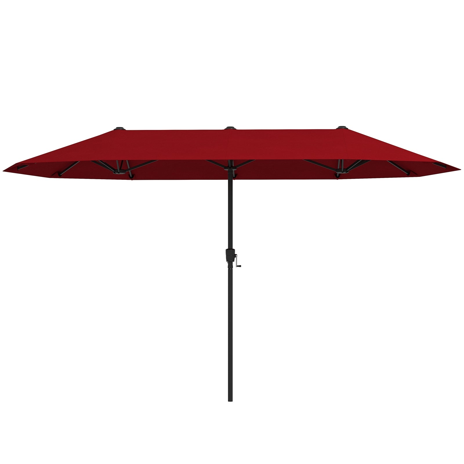 13 FT Large Patio Umbrella Outdoor Double-Sided Table Market Umbrella with Crank Handle, Red Outdoor Umbrellas at Gallery Canada