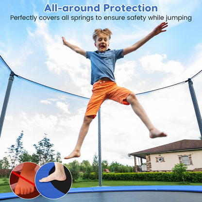 10 Feet Trampoline Pad Replacement Safety Pad with Fixing Straps (Blue), Blue Trampoline Accessories at Gallery Canada