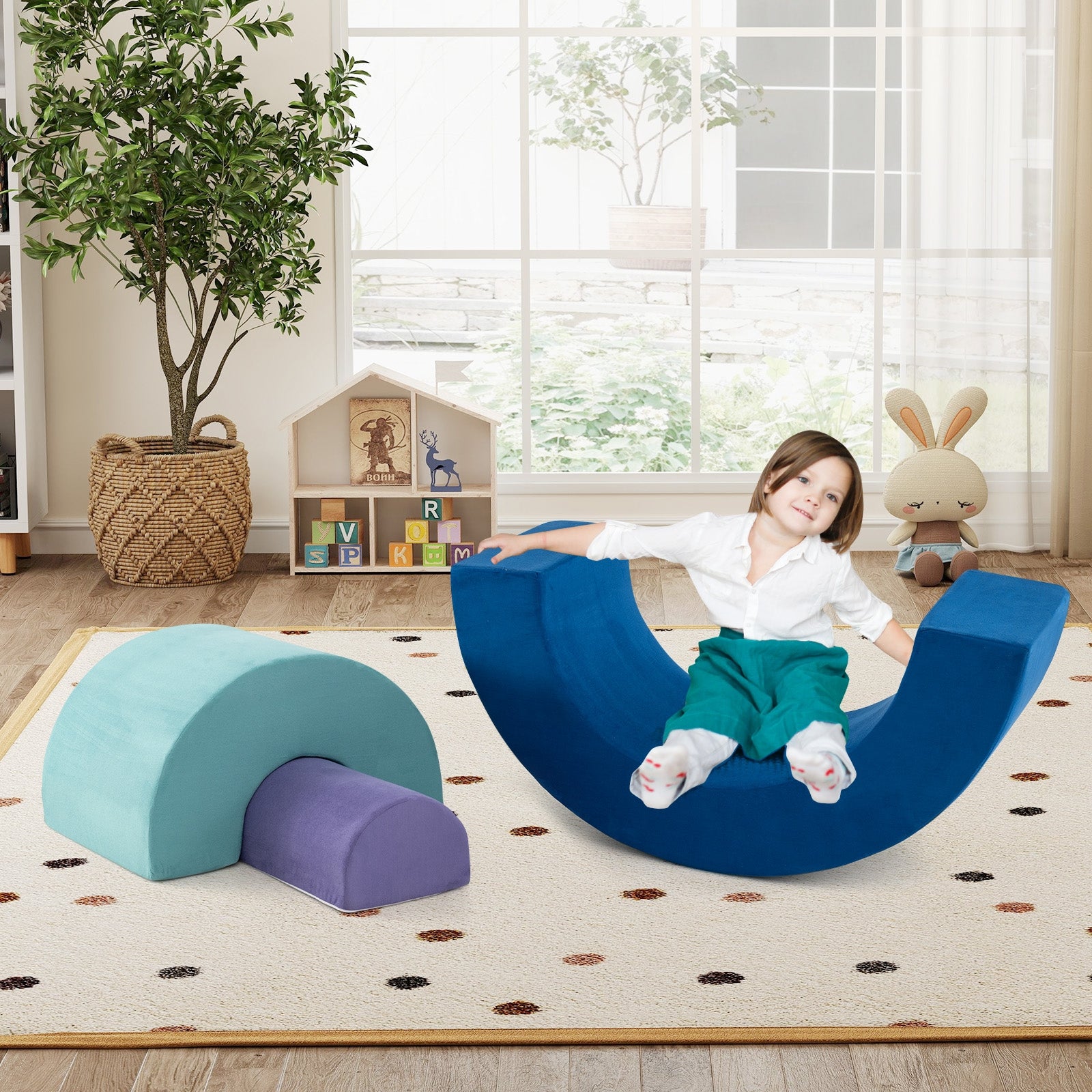 Rainbow Arc Climber Playset Foam Climbing Blocks with Machine Washable Covers, Multicolor Climbers & Slides at Gallery Canada