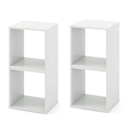 【NOT SALE】Set of 2 Stackable Nightstand with Storage Cubes white test at Gallery Canada