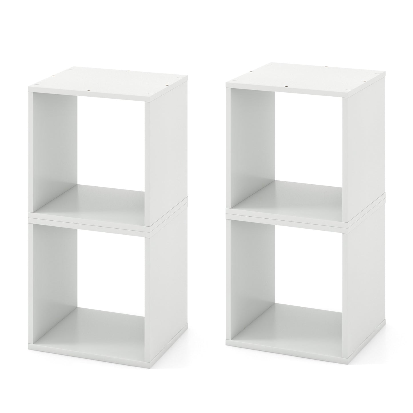 Set of 2 Stackable Nightstand with Storage Cubes, White test at Gallery Canada