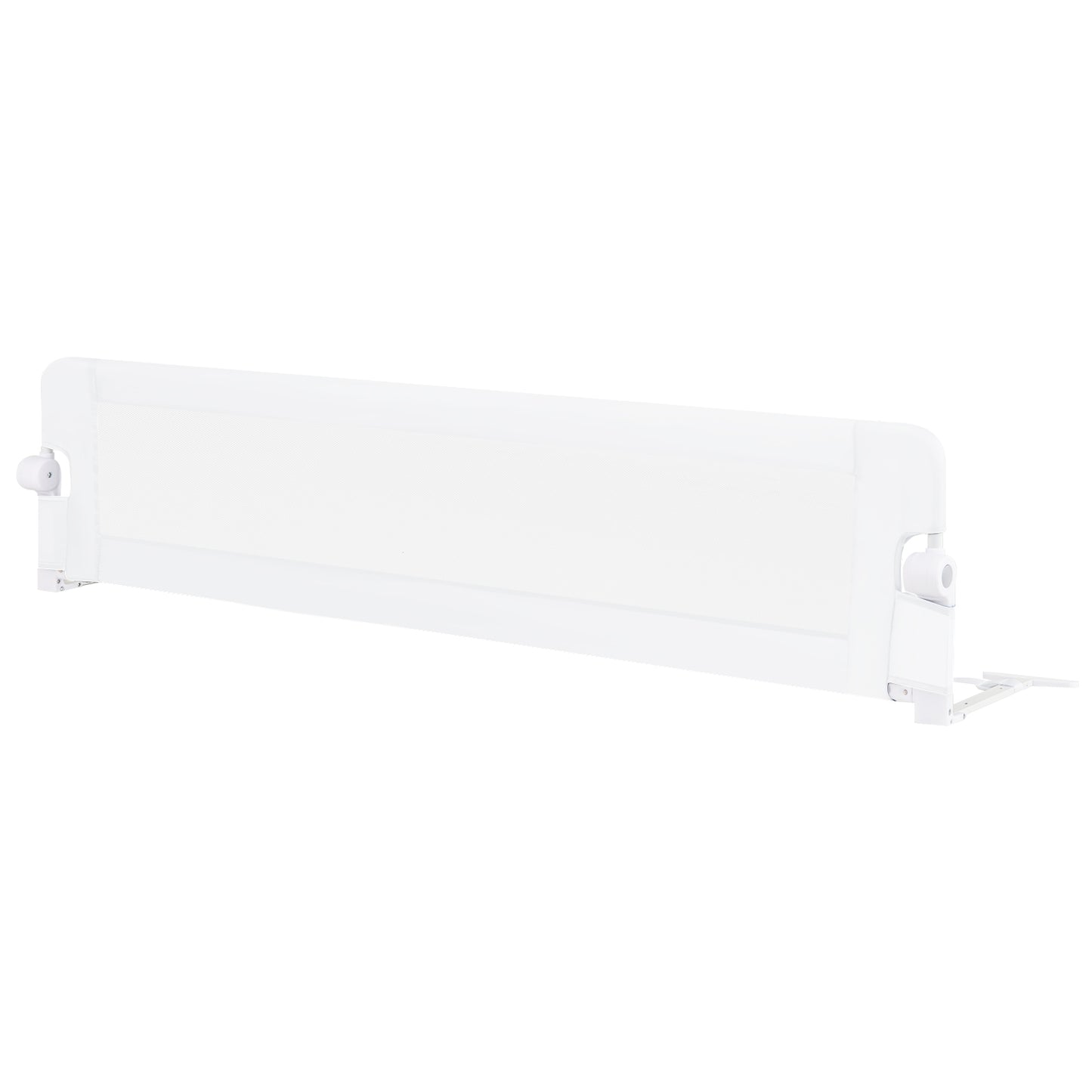 71-Inch Foldable Bed Rail Swing Down Baby Bed Guard Rail with Adjustable Safety Strap, White Bed Rails White at Gallery Canada