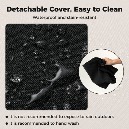 Set of 4 Outdoor Patio Cushion Set with Removable Covers, Black Outdoor Furniture Accessories at Gallery Canada