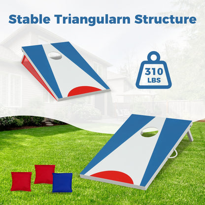 3 x 2FT Cornhole Board Set Portable Cornhole Board with Foldable Legs and Side Handle, Blue Game Room at Gallery Canada