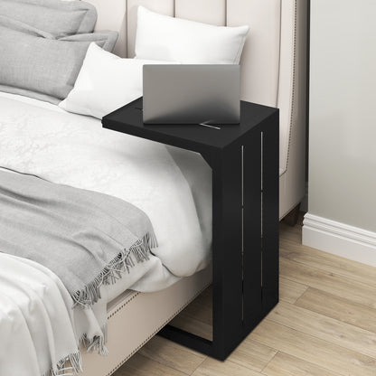 Set of 2 C-Shaped End Tables, Adjustable Foot Pads, Black End & Side Tables at Gallery Canada