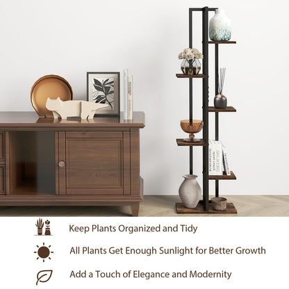 3 Pieces Tall Wood Plant Stand Set 4+5+6-Tier Indoor Flower Stands, Rustic Brown Plant Stands at Gallery Canada