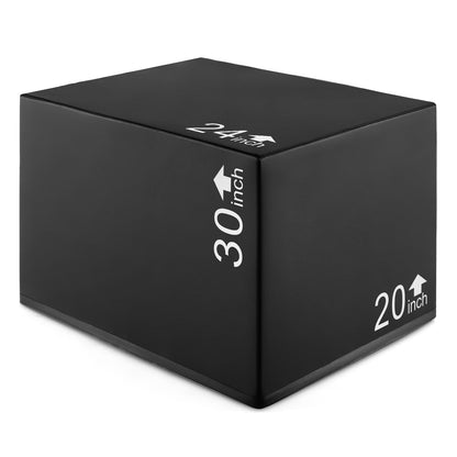 3 In 1 Foam Plyometric Box with 3 Heights and Easy-to-Clean PU Cover-30 inches Sport Equipments Options at Gallery Canada