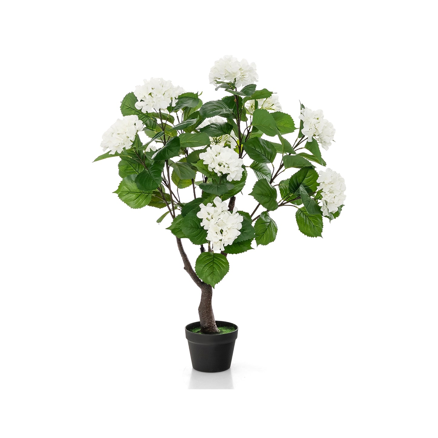 Artificial Hydrangea Tree Fake Floral Plant with 11 White Flowers, White Faux Plants at Gallery Canada