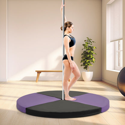Pole Dance Crash Mat Round Portable Yoga Mat with EPE Foam, Purple Yoga & Gym Mats at Gallery Canada