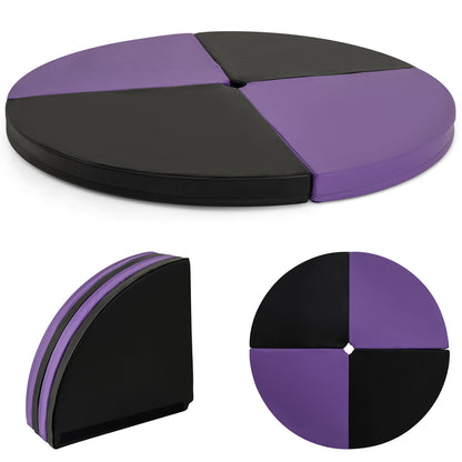 Pole Dance Crash Mat Round Portable Yoga Mat with EPE Foam, Purple Yoga & Gym Mats Purple at Gallery Canada