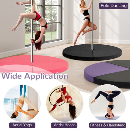 Pole Dance Crash Mat Round Portable Yoga Mat with EPE Foam, Purple Yoga & Gym Mats at Gallery Canada
