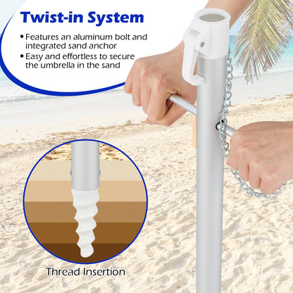 6.5 Feet Beach Umbrella with Carry Bag without Weight Base, Multicolor Outdoor Umbrellas at Gallery Canada