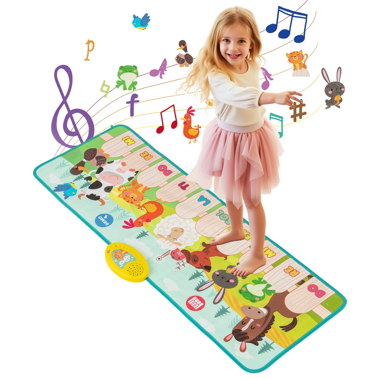 Kids Musical Mat Indoor Outdoor Animal Farm Piano, Multicolor Pianos & Keyboards at Gallery Canada