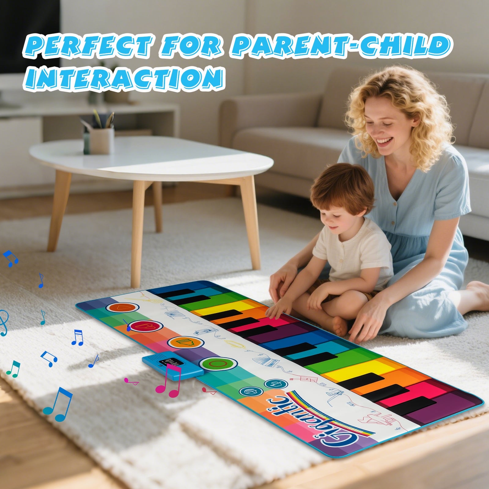 Floor Piano Dance Mat for Kids Musical Playmat with 8 Instrument Sounds, Multicolor Pianos & Keyboards at Gallery Canada