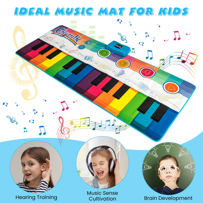 Floor Piano Dance Mat for Kids Musical Playmat with 8 Instrument Sounds, Multicolor Pianos & Keyboards at Gallery Canada