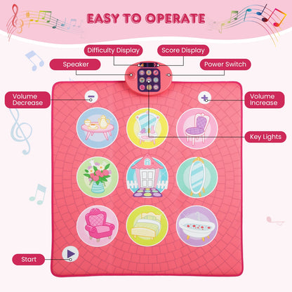 Fun Dance Mat for Kids Dance Pad Game Toy, Pink Pianos & Keyboards at Gallery Canada