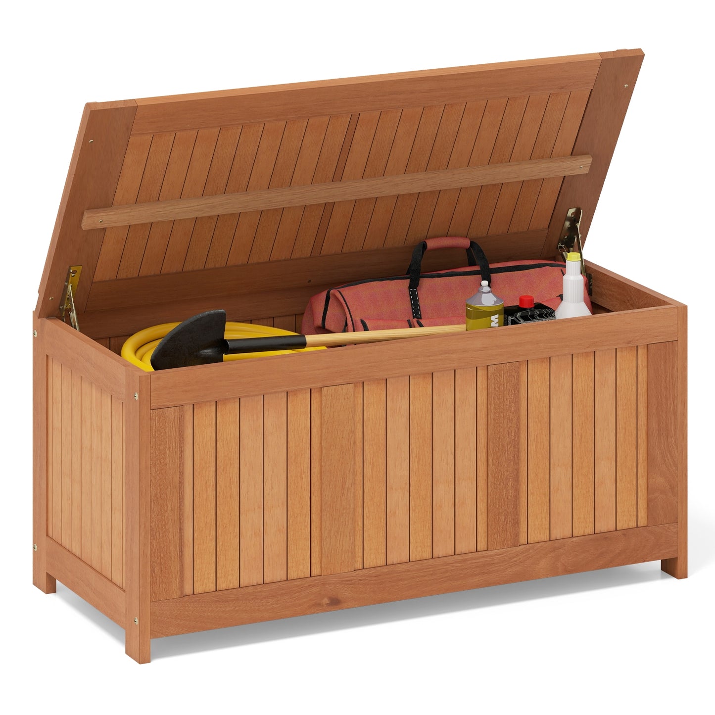 58 Gallon 3-in-1 Patio Wood Deck Box with Flip Top for Cushions Sheds & Outdoor Storage Options at Gallery Canada