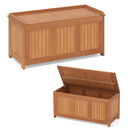58 Gallon 3-in-1 Patio Wood Deck Box with Flip Top for Cushions Sheds & Outdoor Storage at Gallery Canada