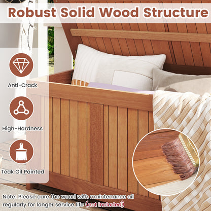 58 Gallon 3-in-1 Patio Wood Deck Box with Flip Top for Cushions Sheds & Outdoor Storage at Gallery Canada