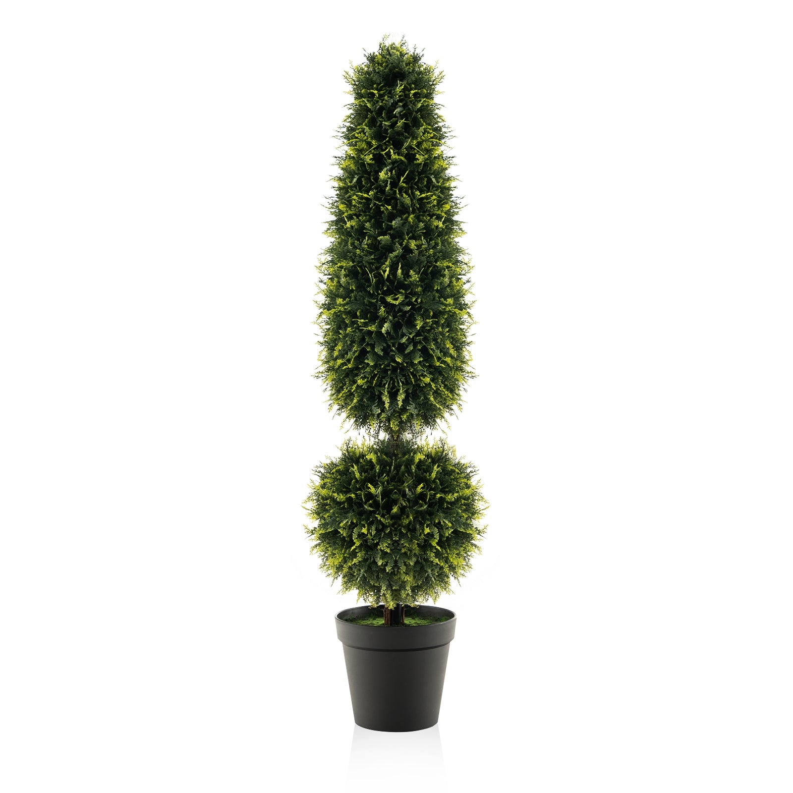 4 Feet Artificial Boxwood Topiary Tree with Natural Vines and PE Leaves, Green Faux Plants Green at Gallery Canada