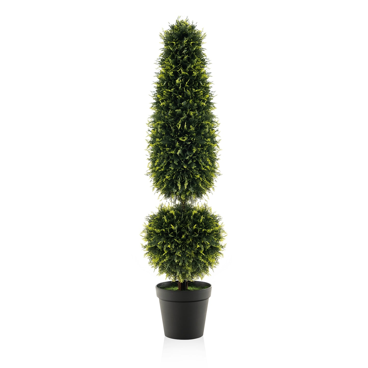 4 Feet Artificial Boxwood Topiary Tree with Natural Vines and PE Leaves, Green Faux Plants at Gallery Canada