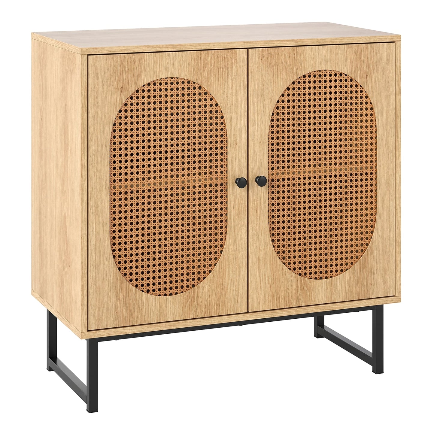 Rattan Buffet Cabinet, 2 Doors, Adjustable Shelf, Natural Sideboards Cabinets & Buffets at Gallery Canada