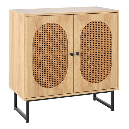 Rattan Buffet Cabinet, 2 Doors, Adjustable Shelf, Natural Sideboards Cabinets & Buffets at Gallery Canada