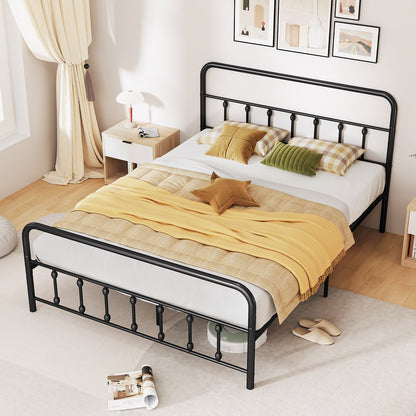 Queen Size Bed Frame With Headboard, Under Bed Storage, Black Simple Bed Frame at Gallery Canada