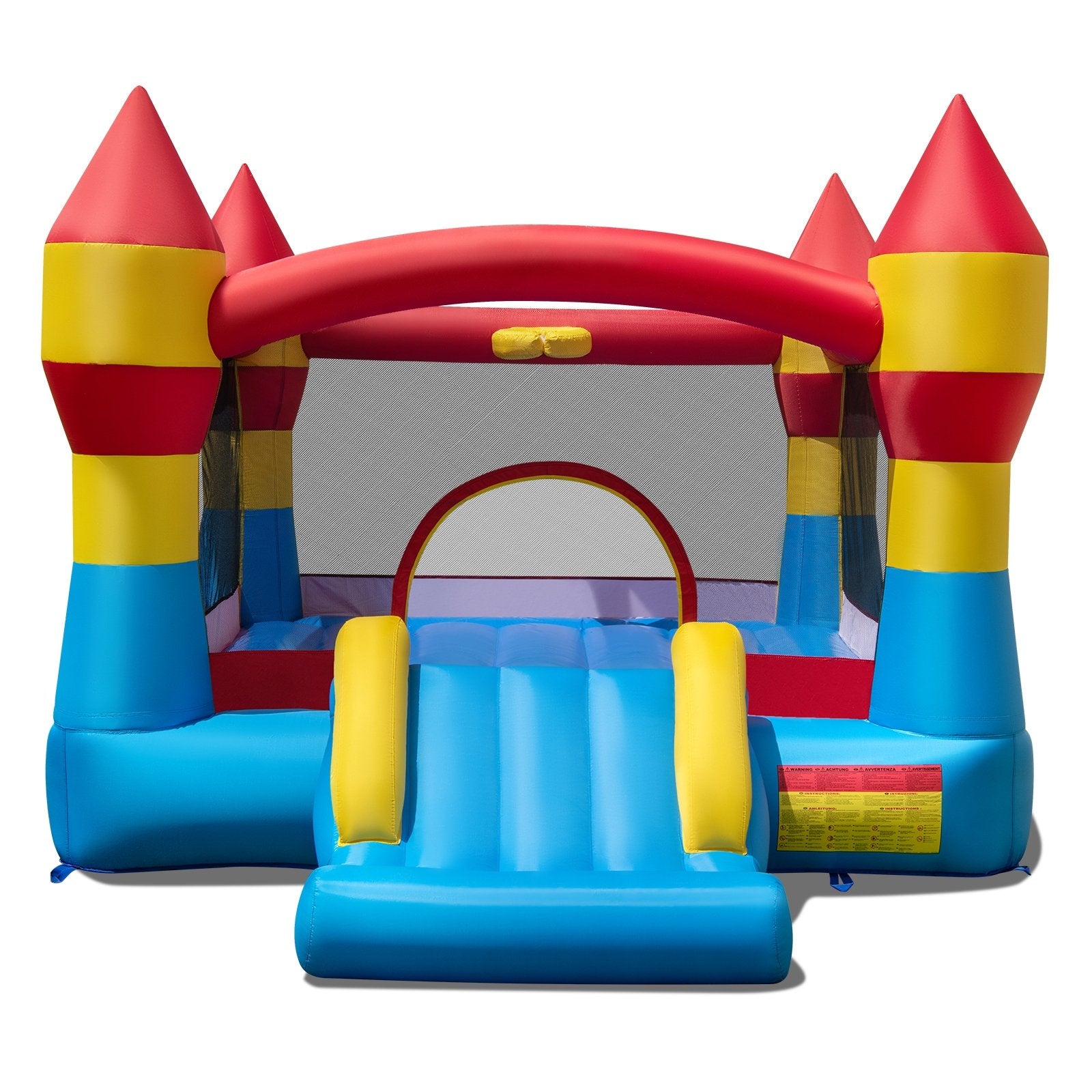 3-in-1 Kids Bouncer with Slide Large Jumping Area and Basketball Hoop without Blower Bounce House at Gallery Canada
