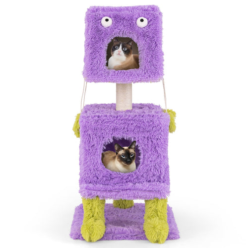 Monster Cat Tower, 2 Condos, Purple