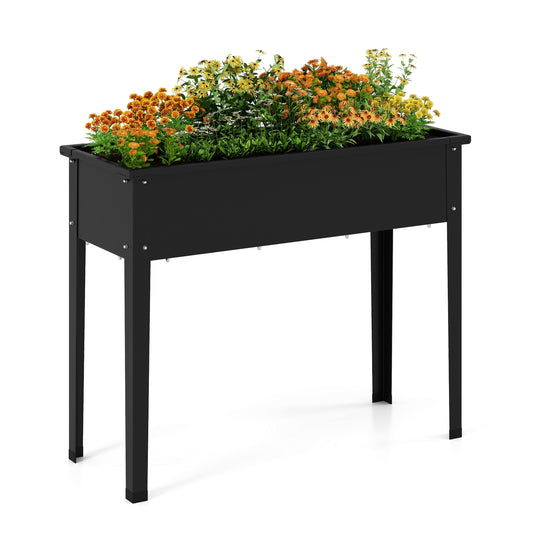 Metal Raised Garden Bed With Legs, M, Black Raised Garden Beds Black at Gallery Canada