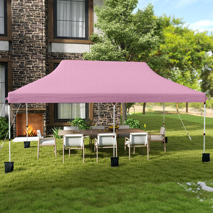 10 X 20 FT Pop up Canopy Tent Foldable Portable Outdoor Gazebo with Carry Bag, Pink Canopies at Gallery Canada