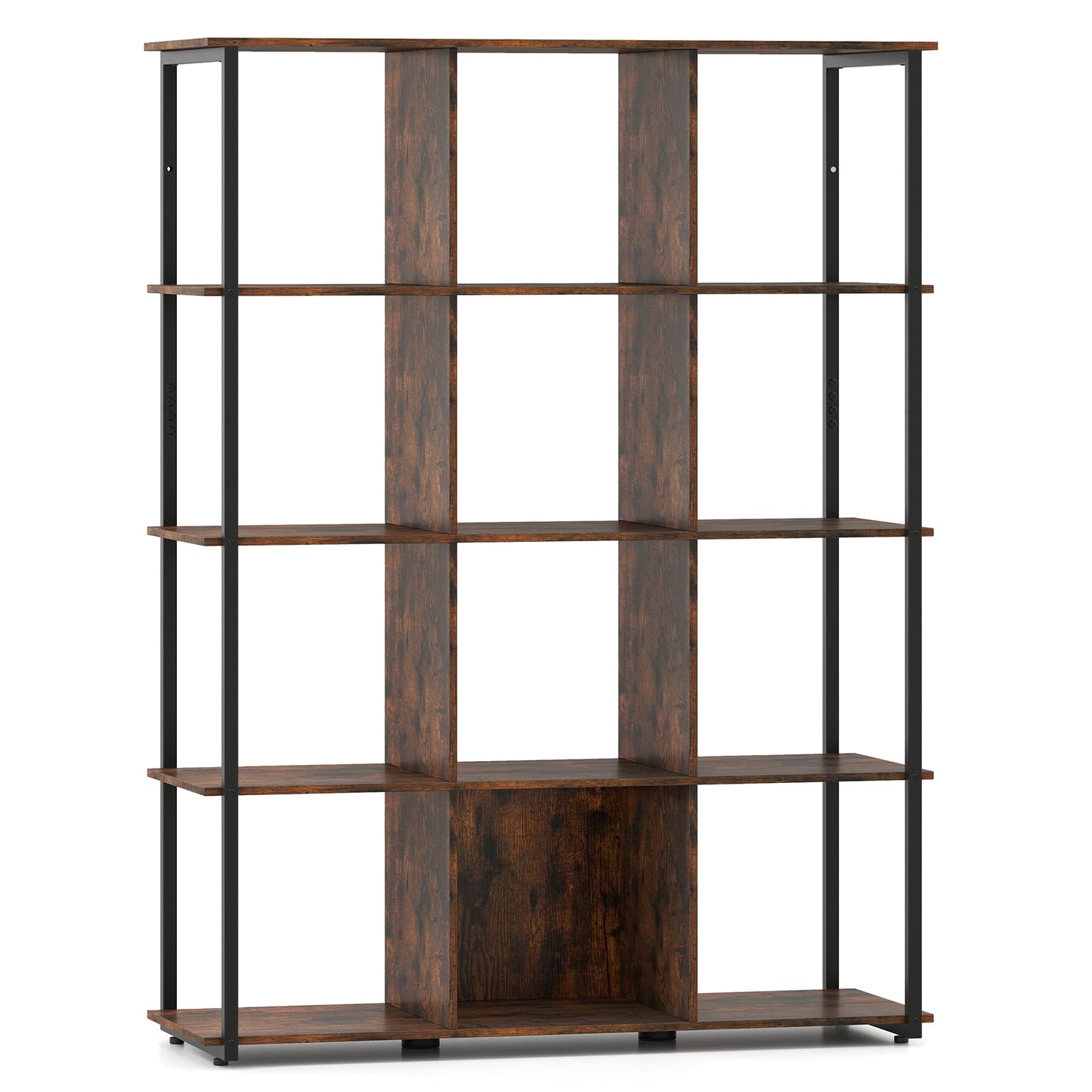 12-Cube Bookcase, With Anti-Tipping Kits, Rustic Brown Bookcases at Gallery Canada