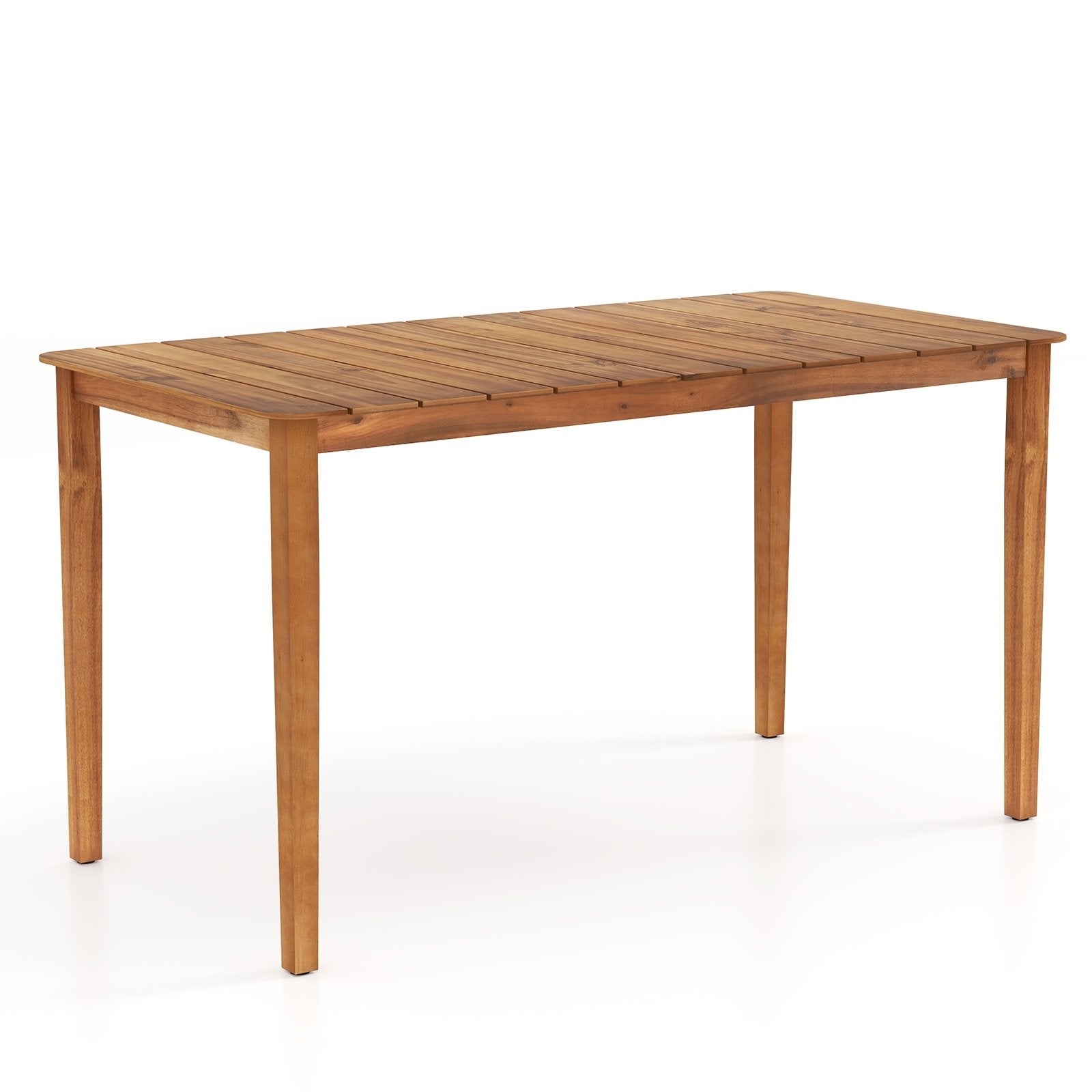 Rectangular Outdoor Dining Table Acacia Wood for 4-6 People, Natural Patio Dining Tables Natural at Gallery Canada