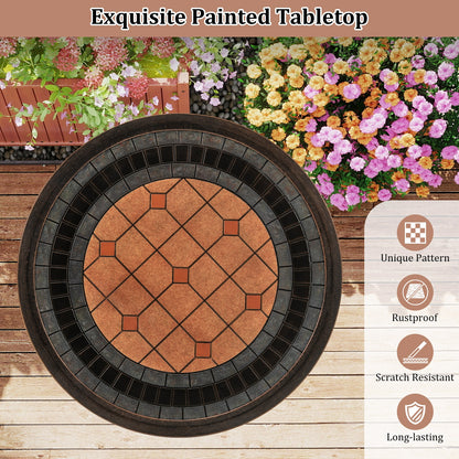 24" Round Patio Dining Table Weather-resistant Cast Aluminum Table, Bronze Patio Dining Tables at Gallery Canada