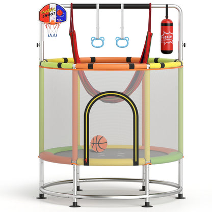 55" Kids Trampoline Gift for for 3-6 Years Old Boys and Girls, Green Trampolines at Gallery Canada