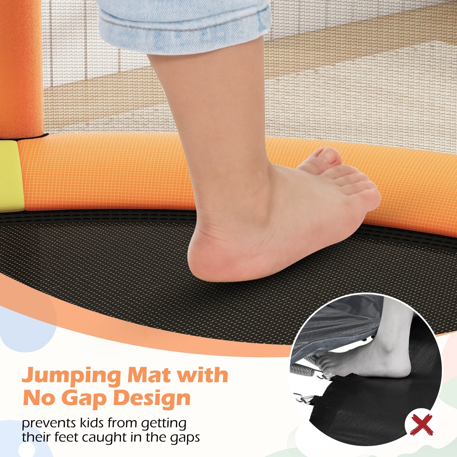 55" Kids Trampoline Gift for for 3-6 Years Old Boys and Girls, Green Trampolines at Gallery Canada