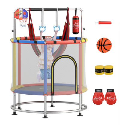 55" Kids Trampoline Gift for for 3-6 Years Old Boys and Girls, Red Trampolines Red at Gallery Canada